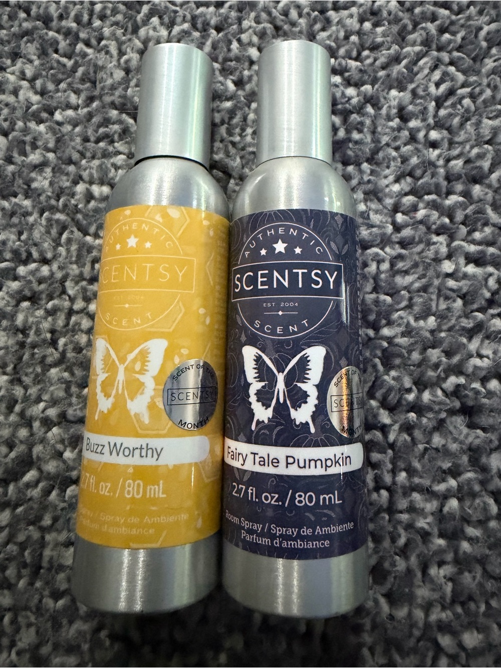 Two Scentsy Room Sprays - Buzz Worthy & Fair Tale Pumpkin